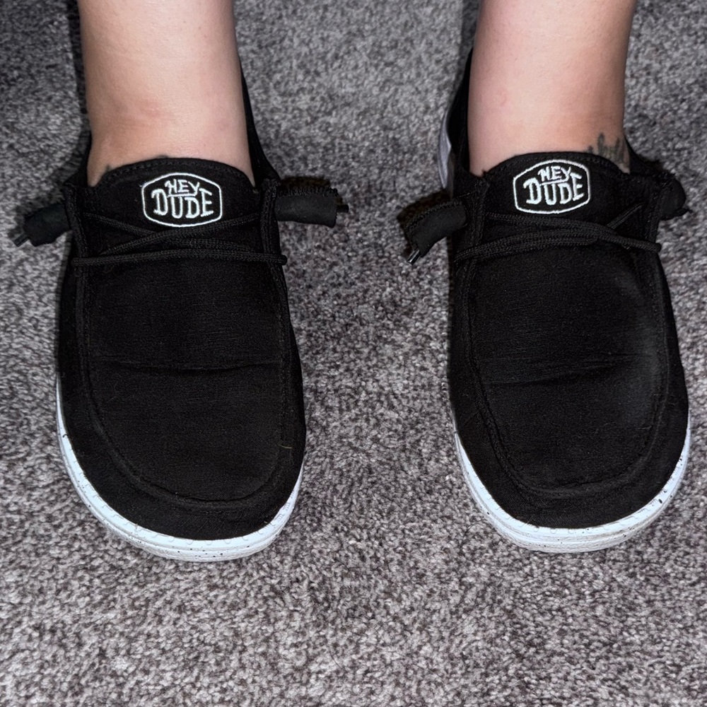 Hey Dude Black Slip-On Sneakers